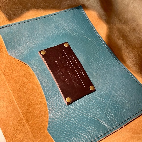 ❌ SOLD ❌ Portland Leather Goods Turquoise Large classic tote, new - Picture 4 of 6